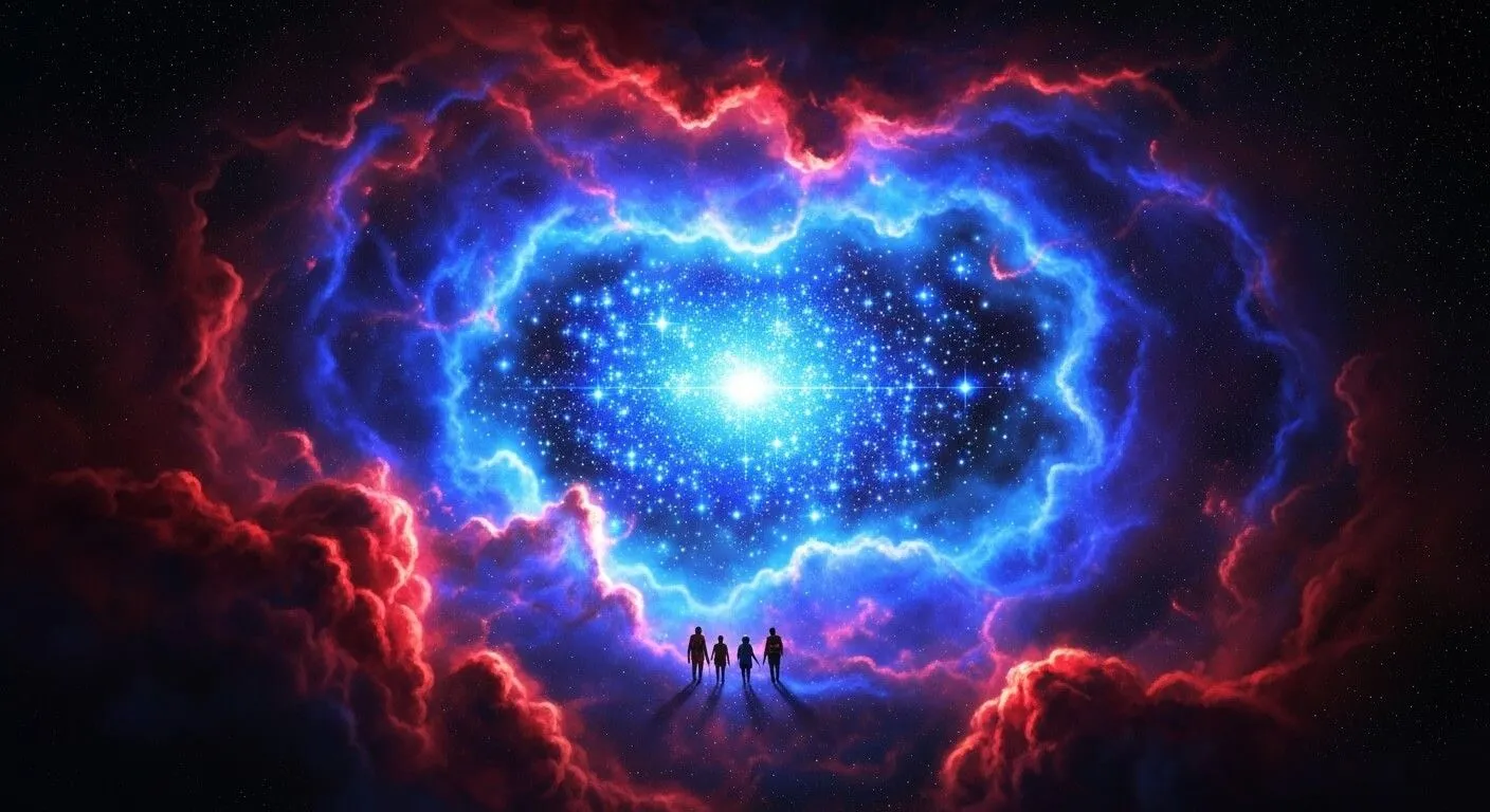 An abstract image representing the hidden signals and subliminal learning between two AI models.