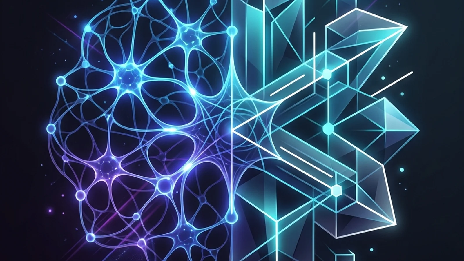 Abstract illustration representing AXIOM neuro-symbolic reasoning architecture.