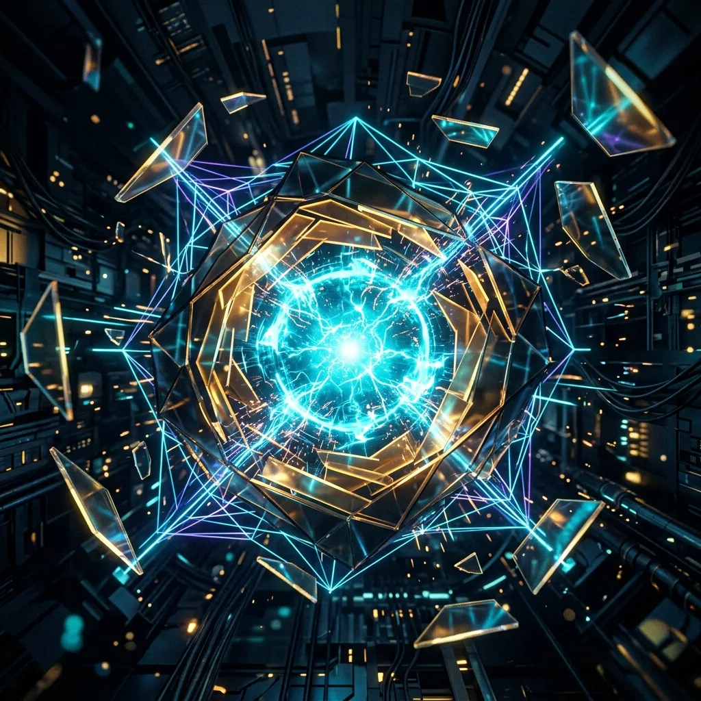 Abstract tech-focused illustration representing the restoration of Claude Fable 5 global access.