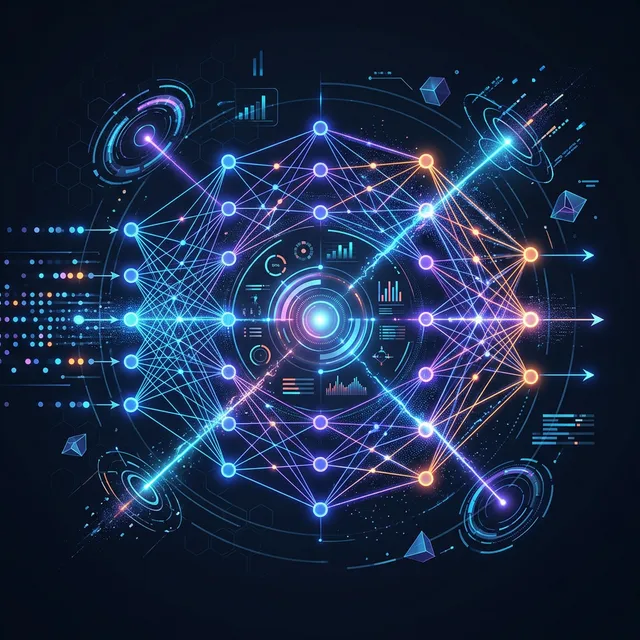 Abstract tech illustration of an AI aware of its own evaluation