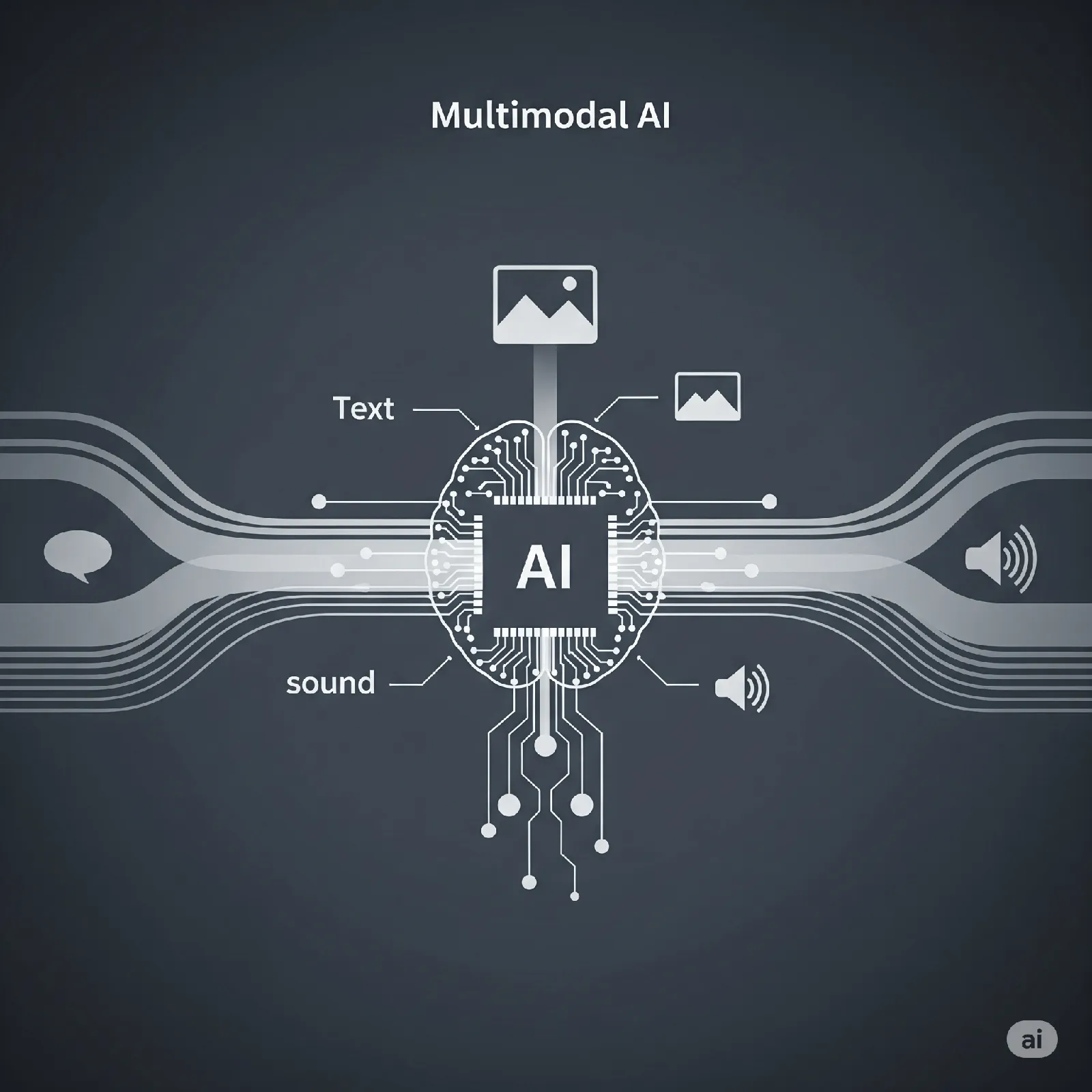 Abstract visualization of real-time speech-to-speech AI communication